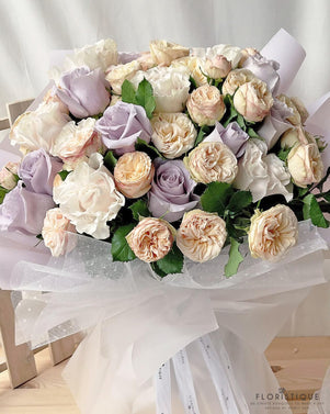 Floristique Premium Roses Bouquet Wedding Kampong Flowers Arrangements Garden 